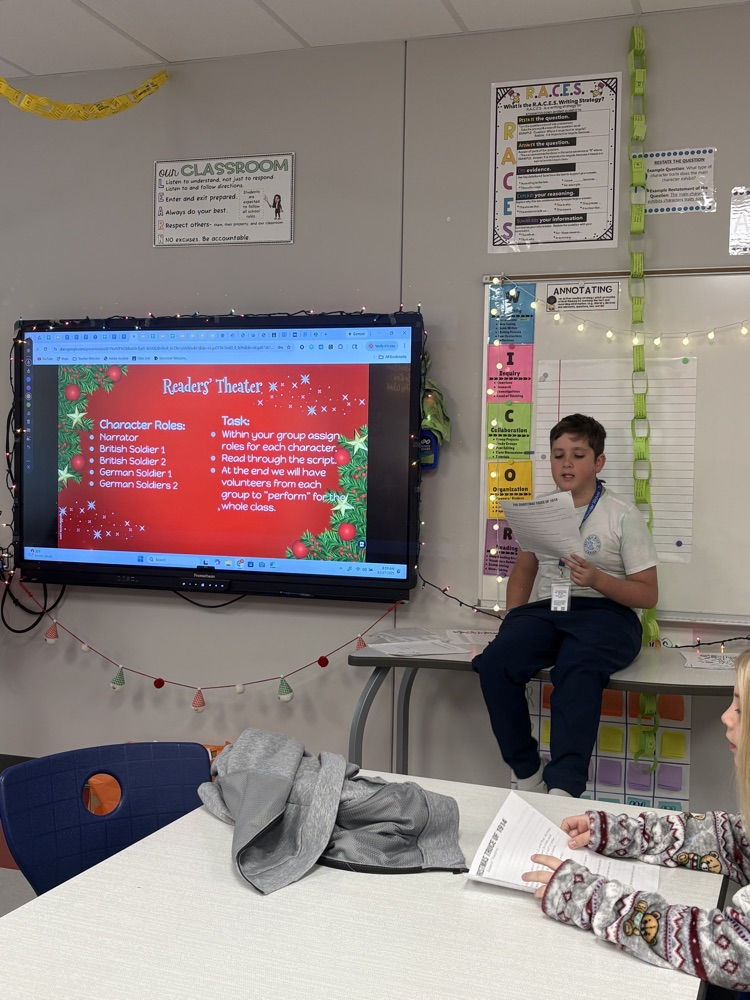 students acting out a skit  