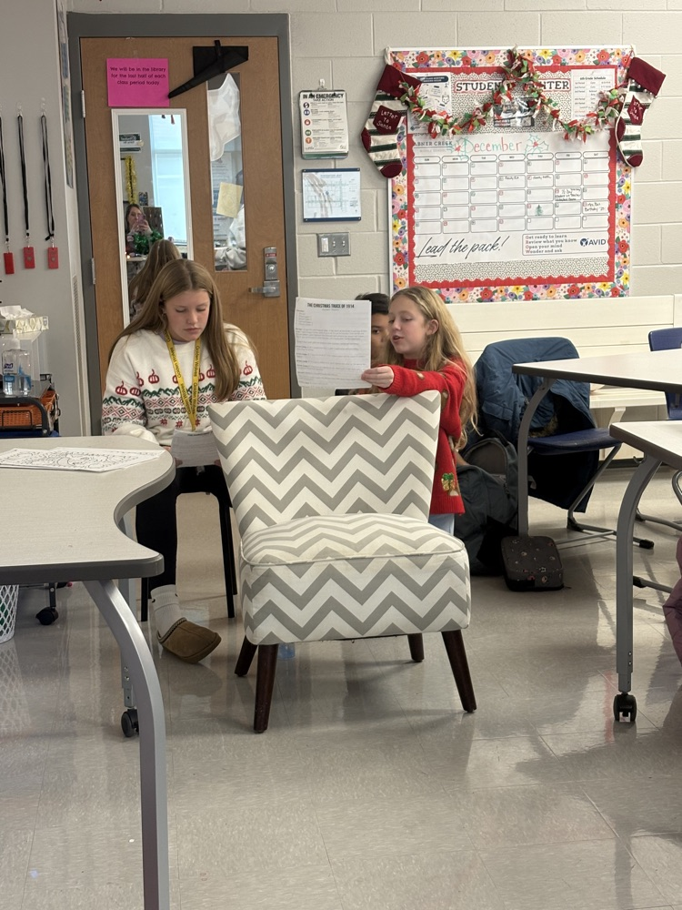 students acting out a skit  