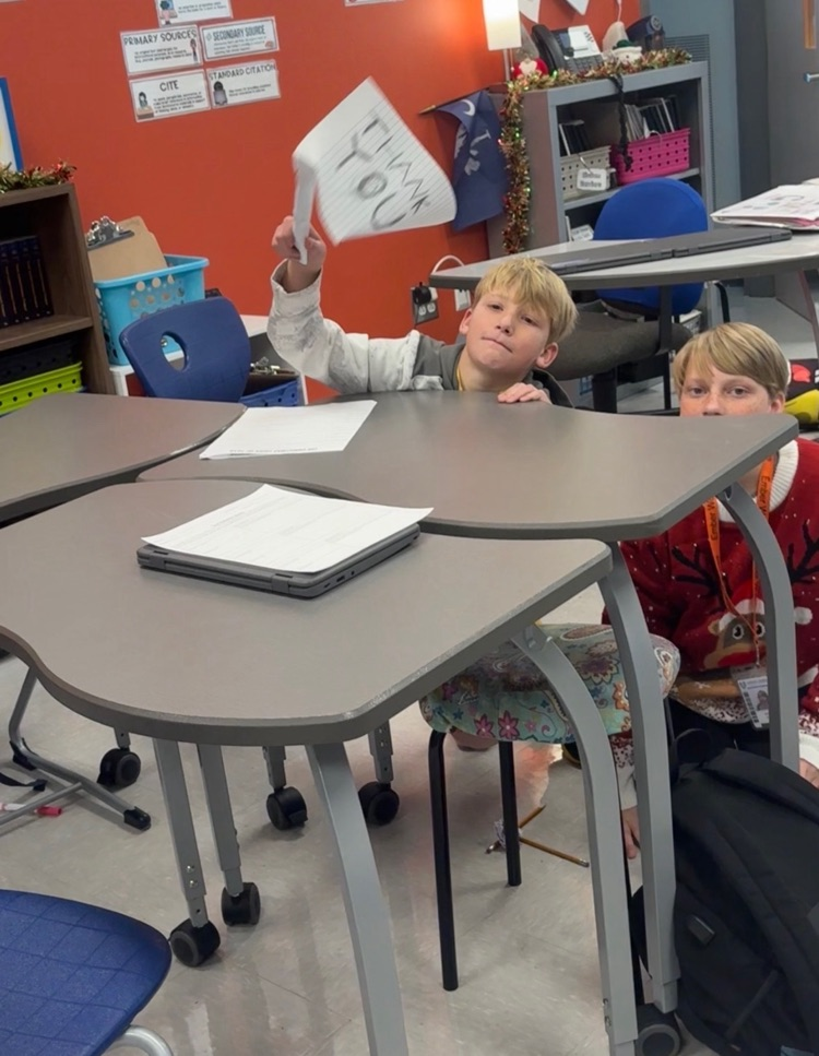 students acting out a skit  