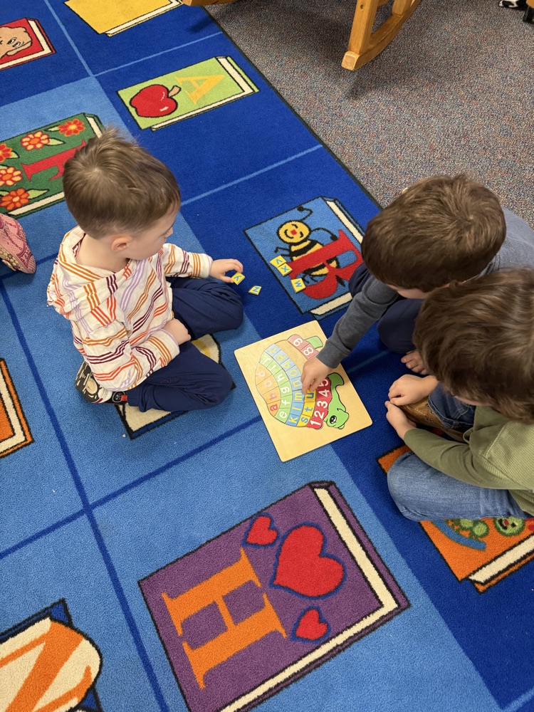 class working on number, letter, and shape recognition