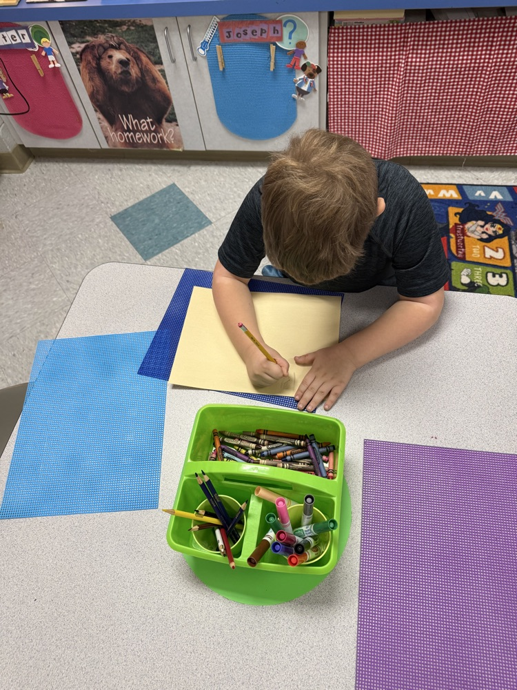 class working on number, letter, and shape recognition