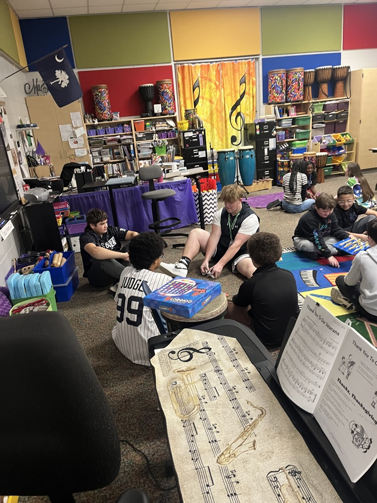 students working with ACA kids 