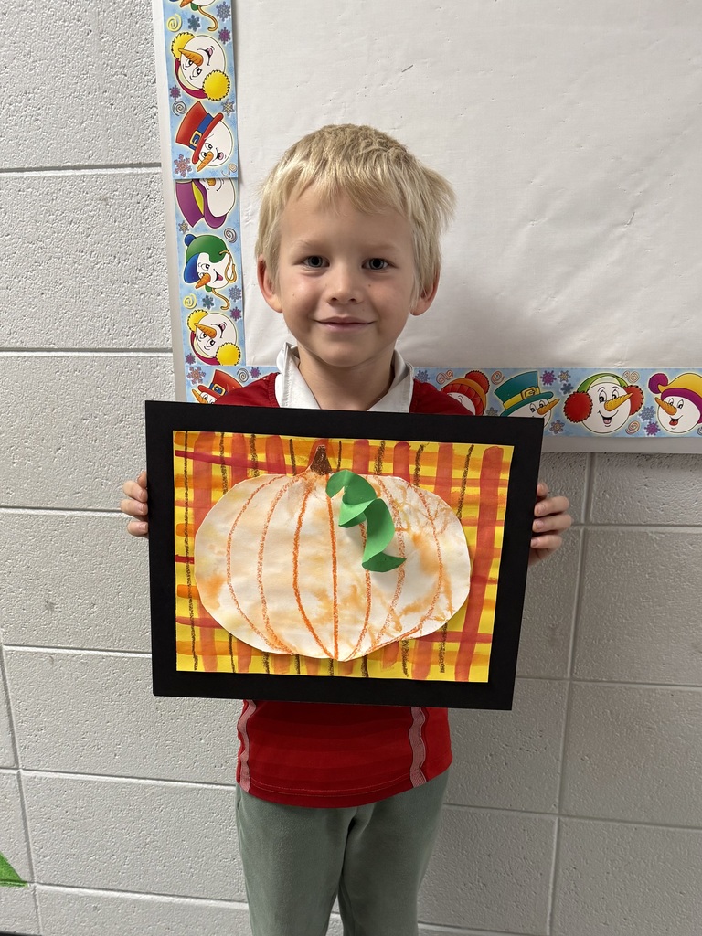 students whose artwork was selected to represent River Ridge at the District Office