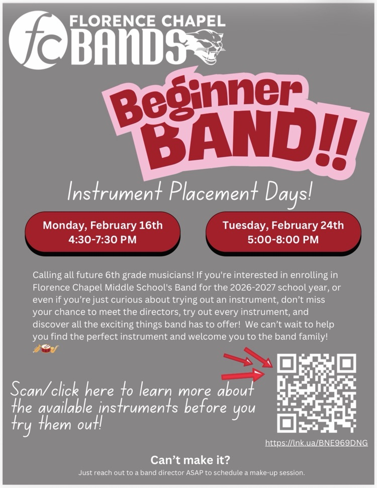 Florence Chapel Band sign ups
