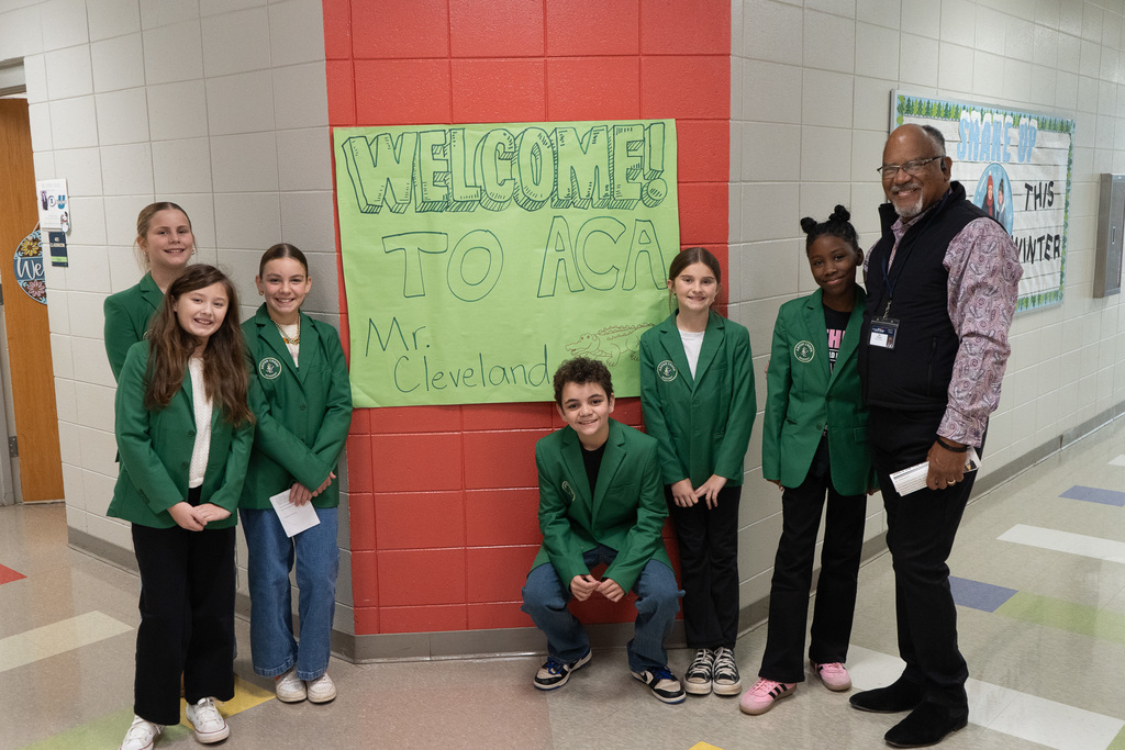 Mark Cleveland with students
