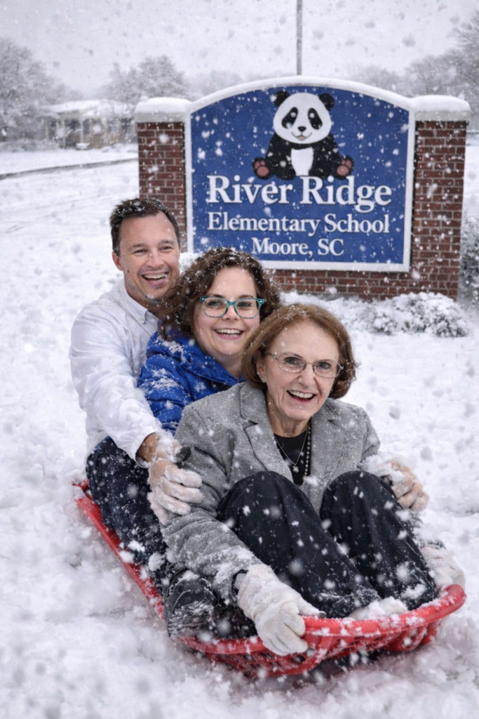 admin in the snow 