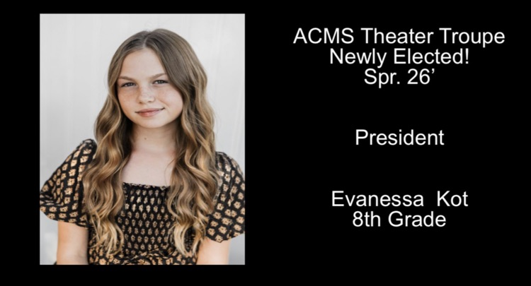 Theater announcement with student image