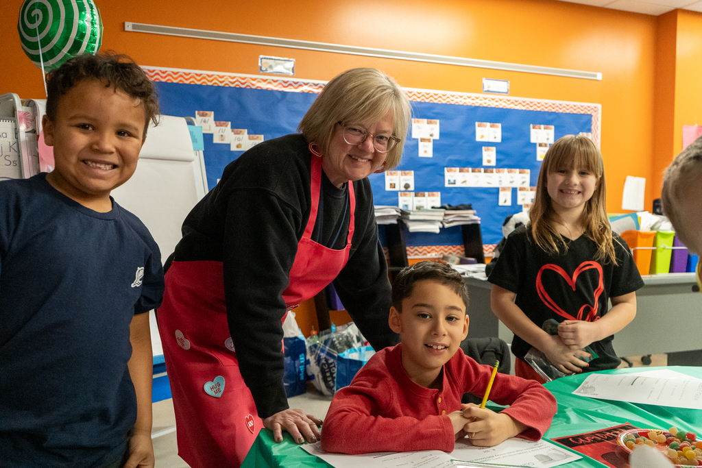 students and teacher