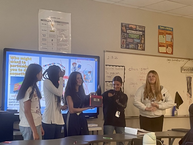 students in English class