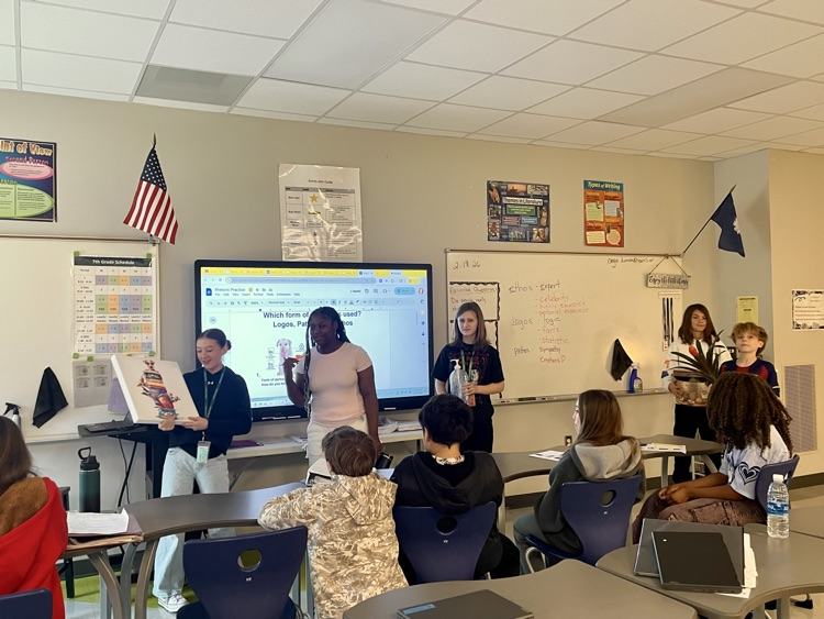 students in English class