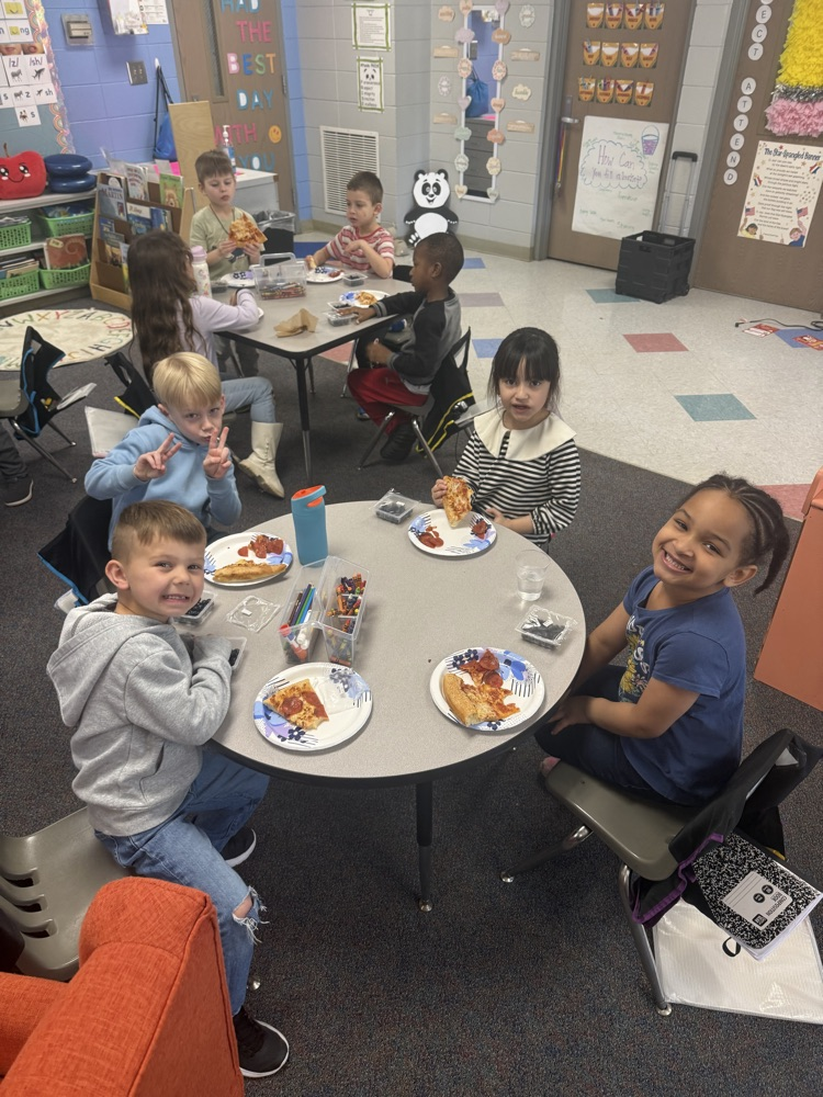 In class bridal shower and pizza party today