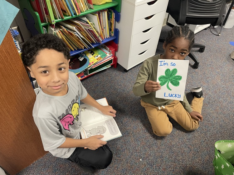 We had a blast celebrating Read Across America Week today by sharing a story, snack, and handmade card with our sweet reading buddies in Mrs. Harrington and Mrs. Arnold’s class.