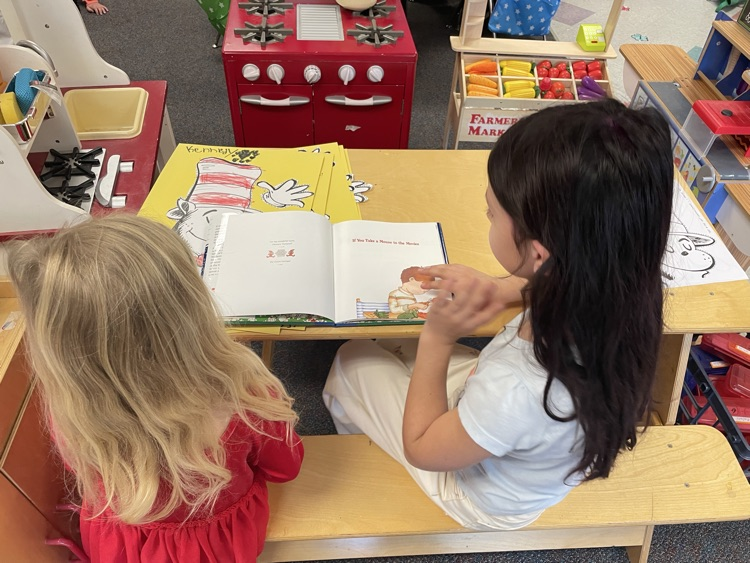 We had a blast celebrating Read Across America Week today by sharing a story, snack, and handmade card with our sweet reading buddies in Mrs. Harrington and Mrs. Arnold’s class.