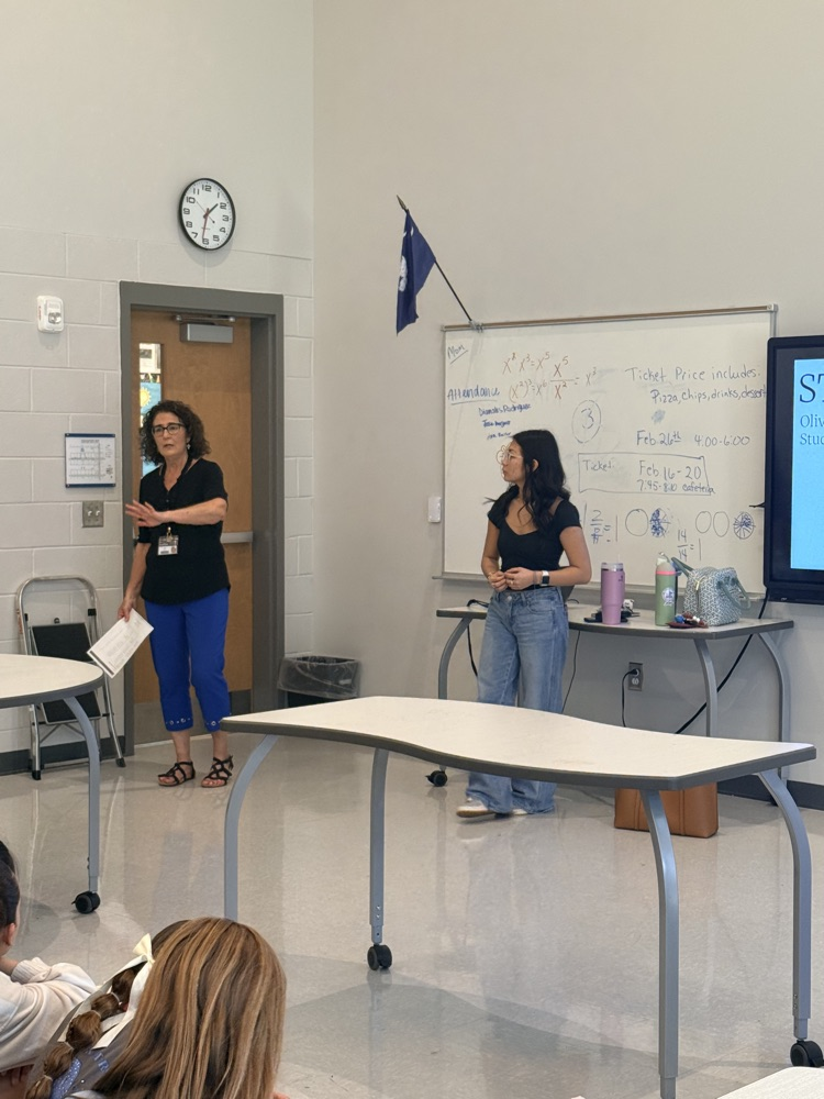 Olivia speaking to student council