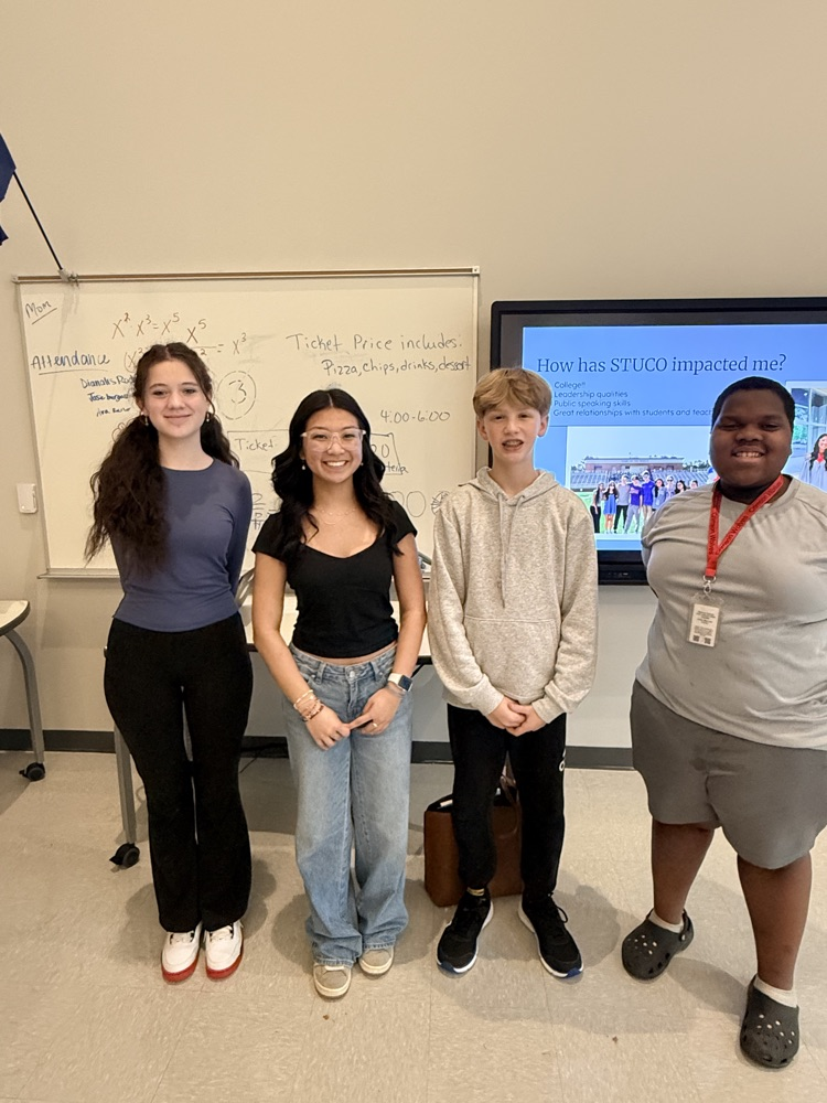 Olivia speaking to student council