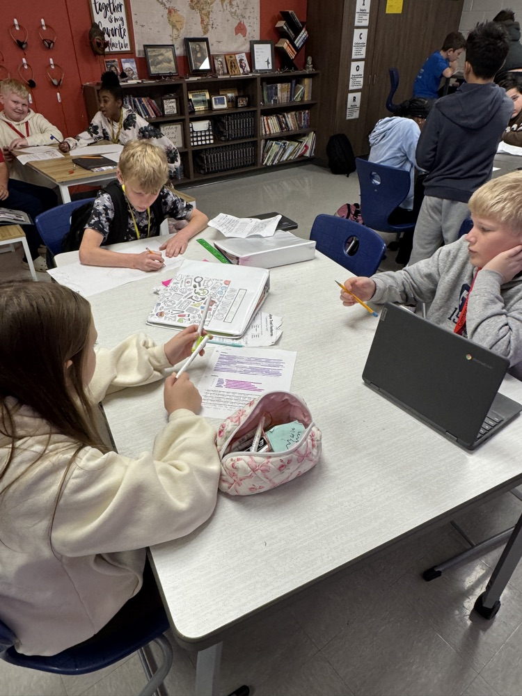 kids working on posters