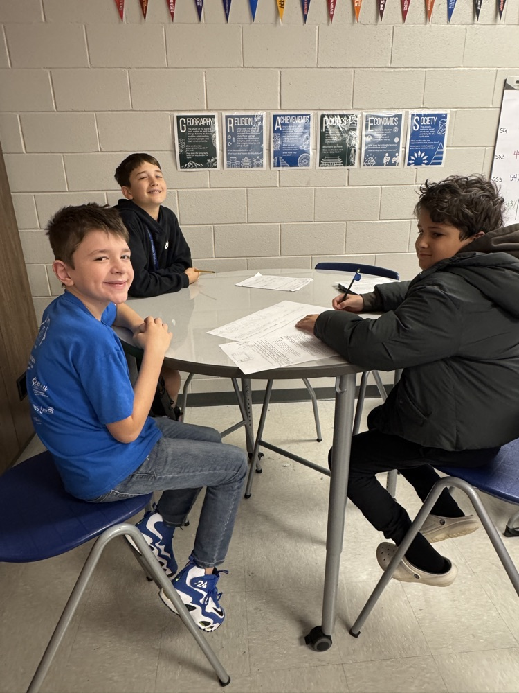 kids working on posters