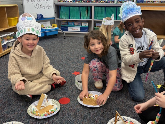 Mrs. Wells’ class made leprechaun traps and rainbows