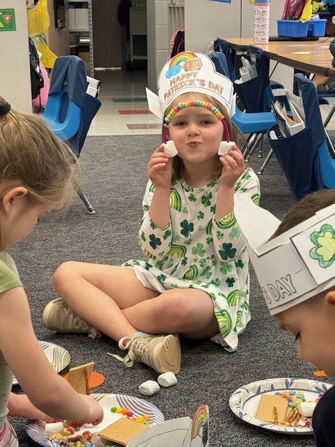 Mrs. Wells’ class made leprechaun traps and rainbows