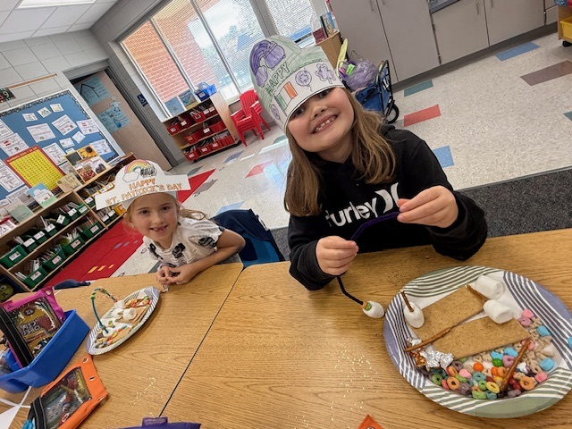 Mrs. Wells’ class made leprechaun traps and rainbows