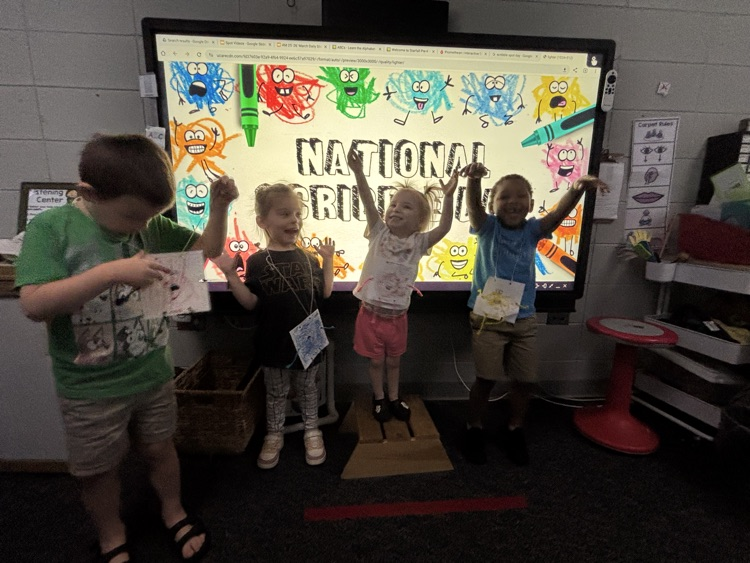 Mrs. Neshan’s students reviewed emotions with Scribble Spot and made their own scribbles for National Scribble Day.