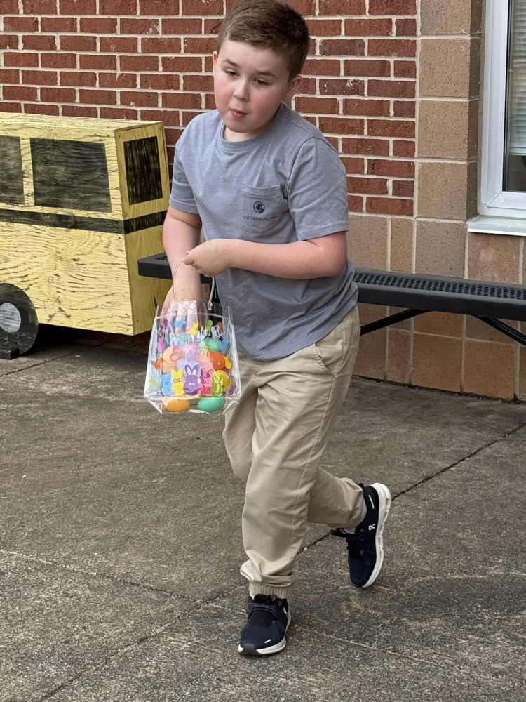 The champion egg hunters in Mrs. Cleveland’s class found all the ones hidden in the courtyard.  They even found some bunnies in their classroom!