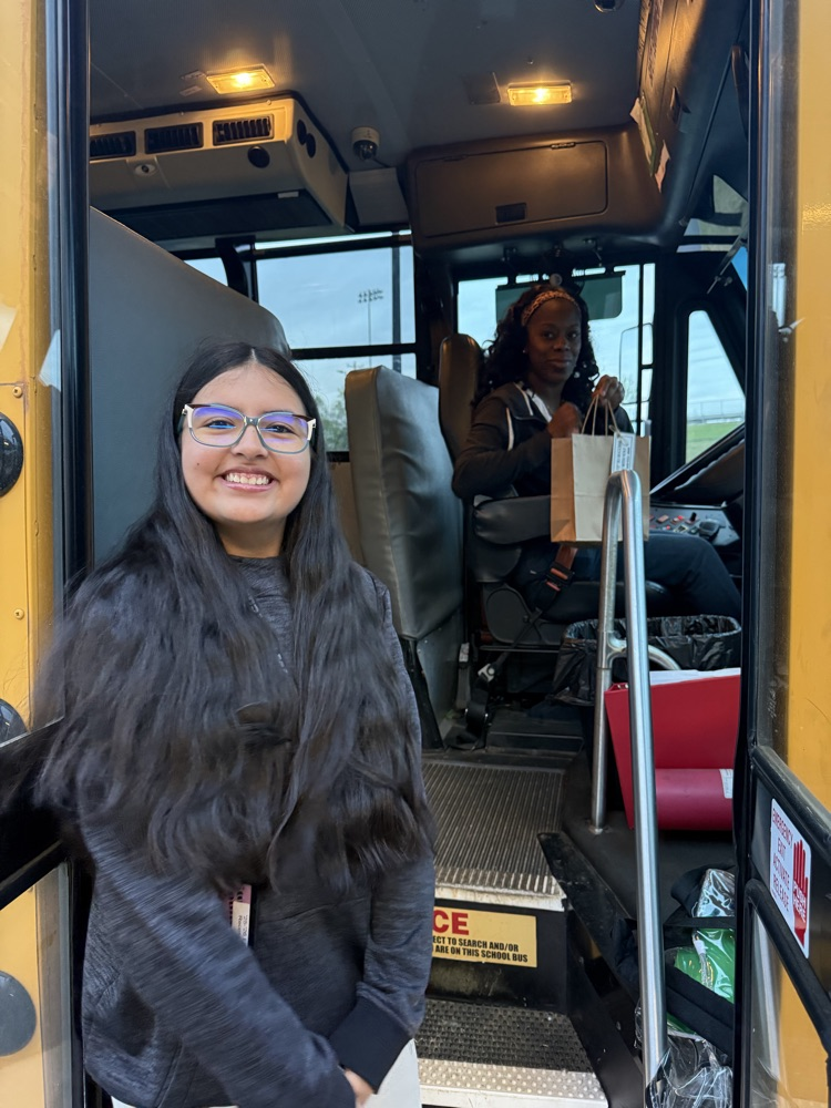 student and bus driver