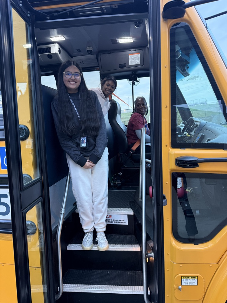 student and bus driver