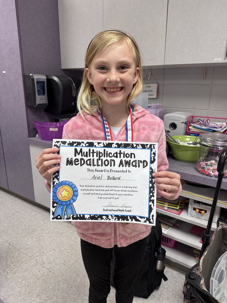 Congratulations to our second round of students to earn their multiplication medallions! 