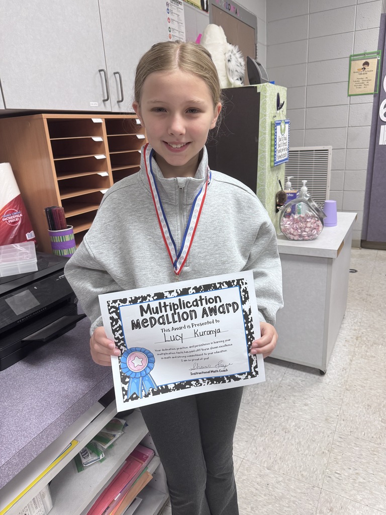 Congratulations to our second round of students to earn their multiplication medallions! 