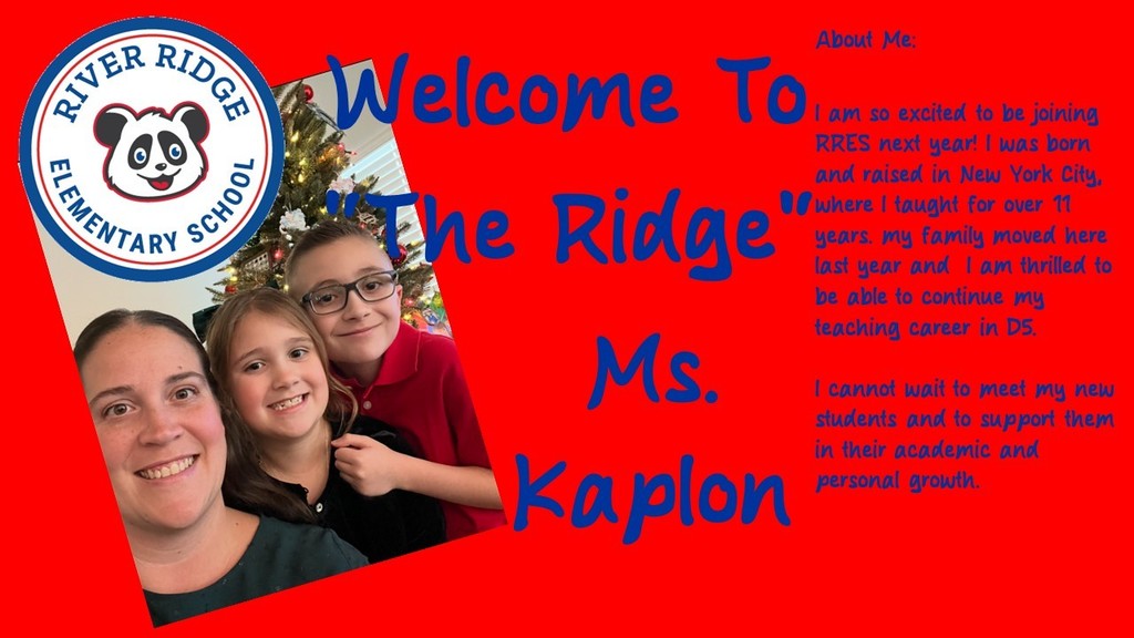 Welcome to 5th grade Ms. Kaplon!