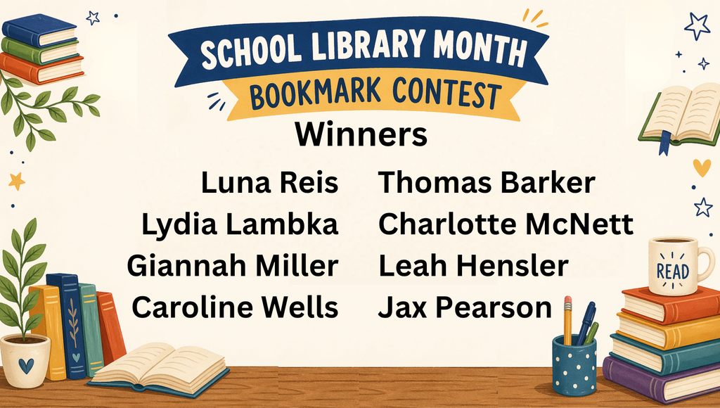 School library month bookmark contest winners