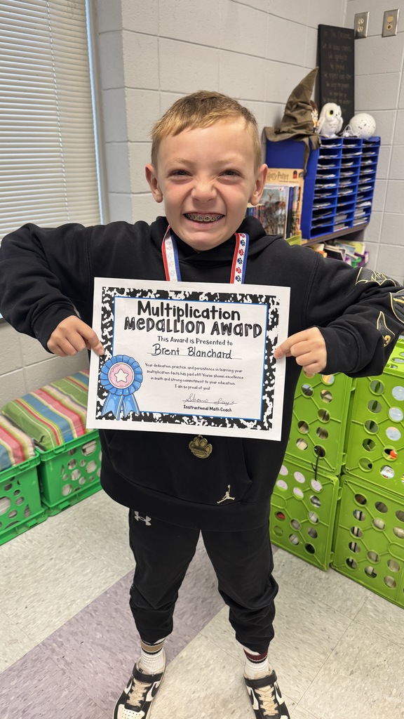 3rd round of students to earn their Multiplication Medallions