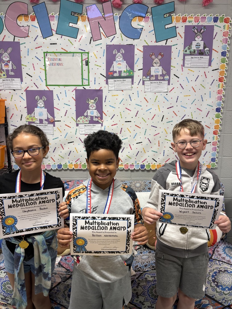 3rd round of students to earn their Multiplication Medallions