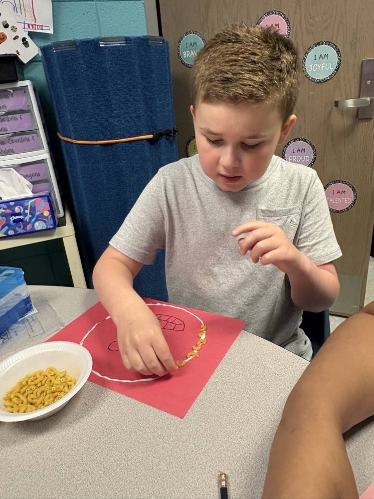 As a break after state testing, Mrs. Cleveland’s students celebrated letter N for their ABC Countdown to summer. N is for noodle art day.