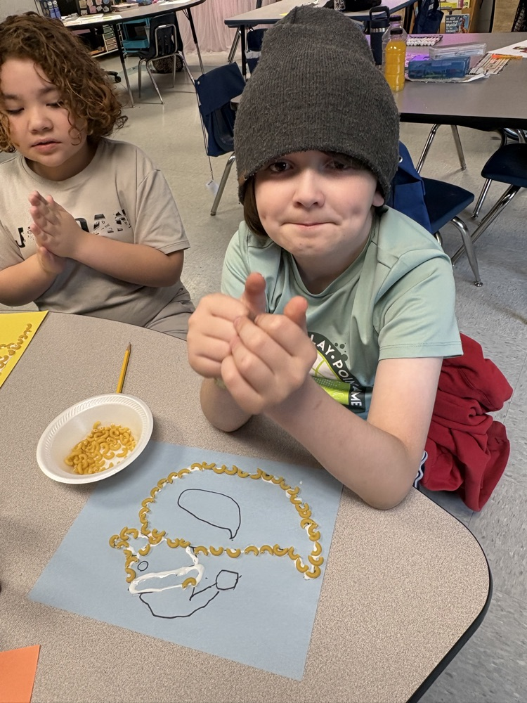 As a break after state testing, Mrs. Cleveland’s students celebrated letter N for their ABC Countdown to summer. N is for noodle art day.