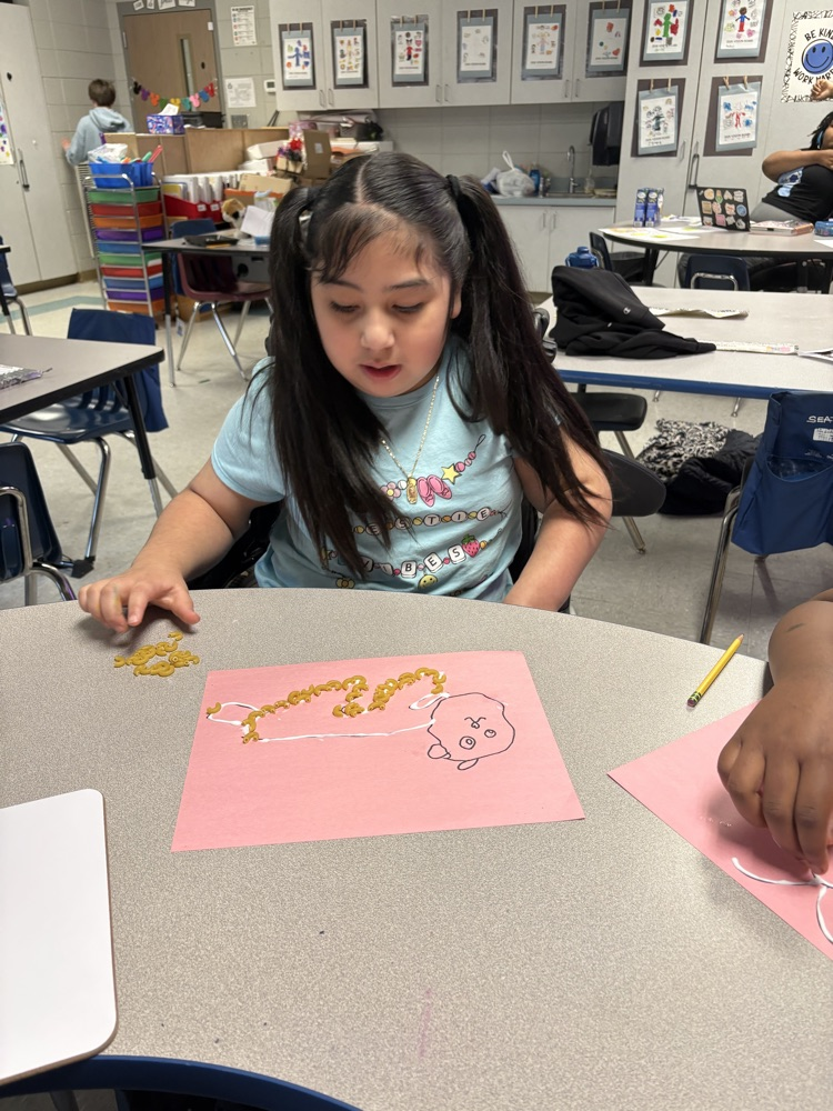 As a break after state testing, Mrs. Cleveland’s students celebrated letter N for their ABC Countdown to summer. N is for noodle art day.