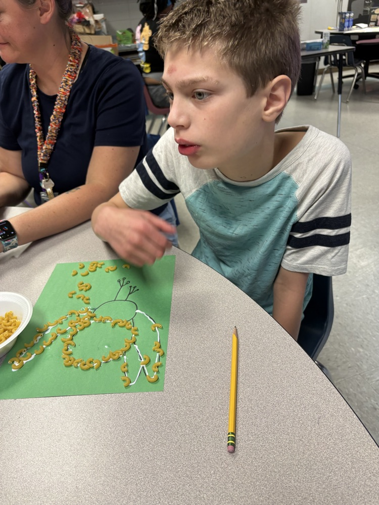 As a break after state testing, Mrs. Cleveland’s students celebrated letter N for their ABC Countdown to summer. N is for noodle art day.