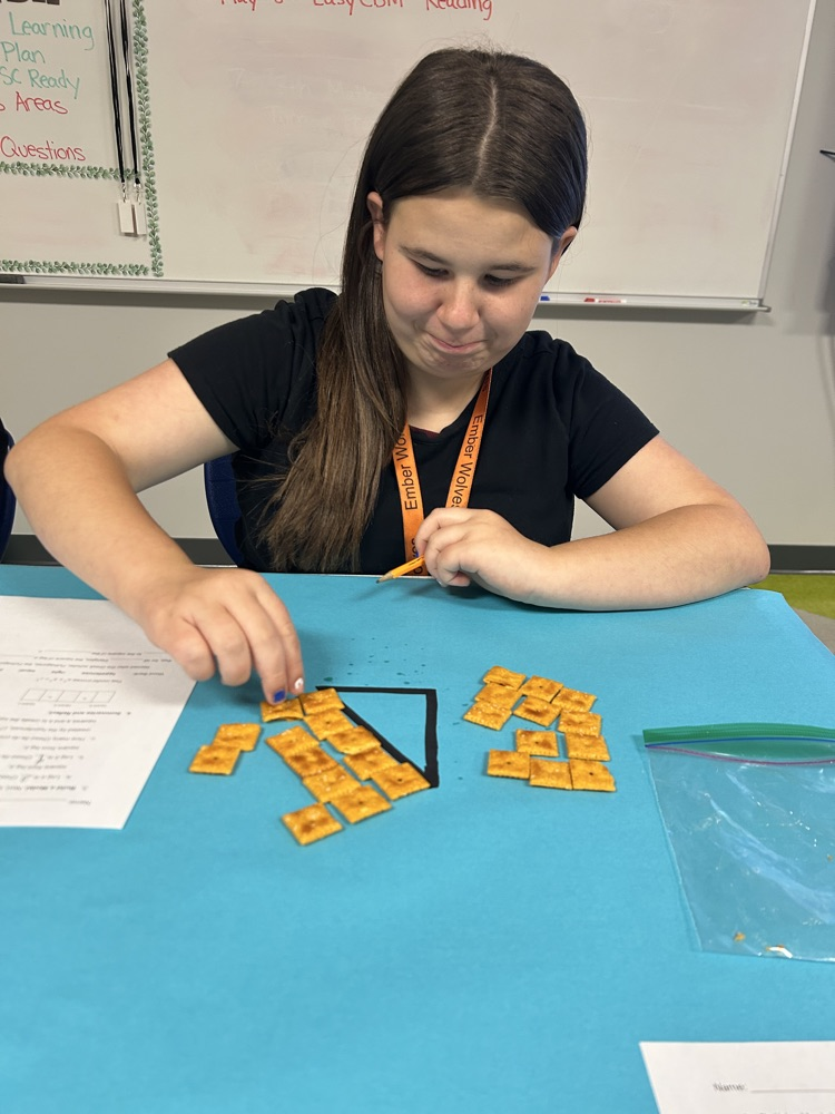 kids doing math with Cheez-It's