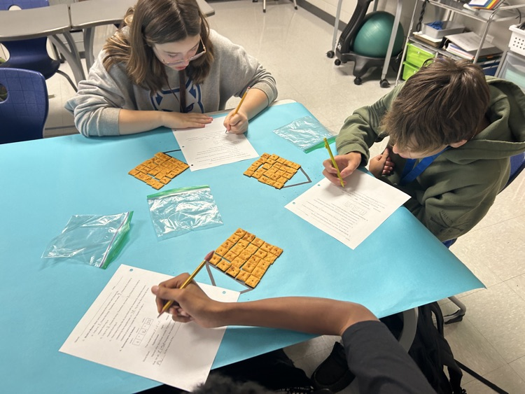 kids doing math with Cheez-It's