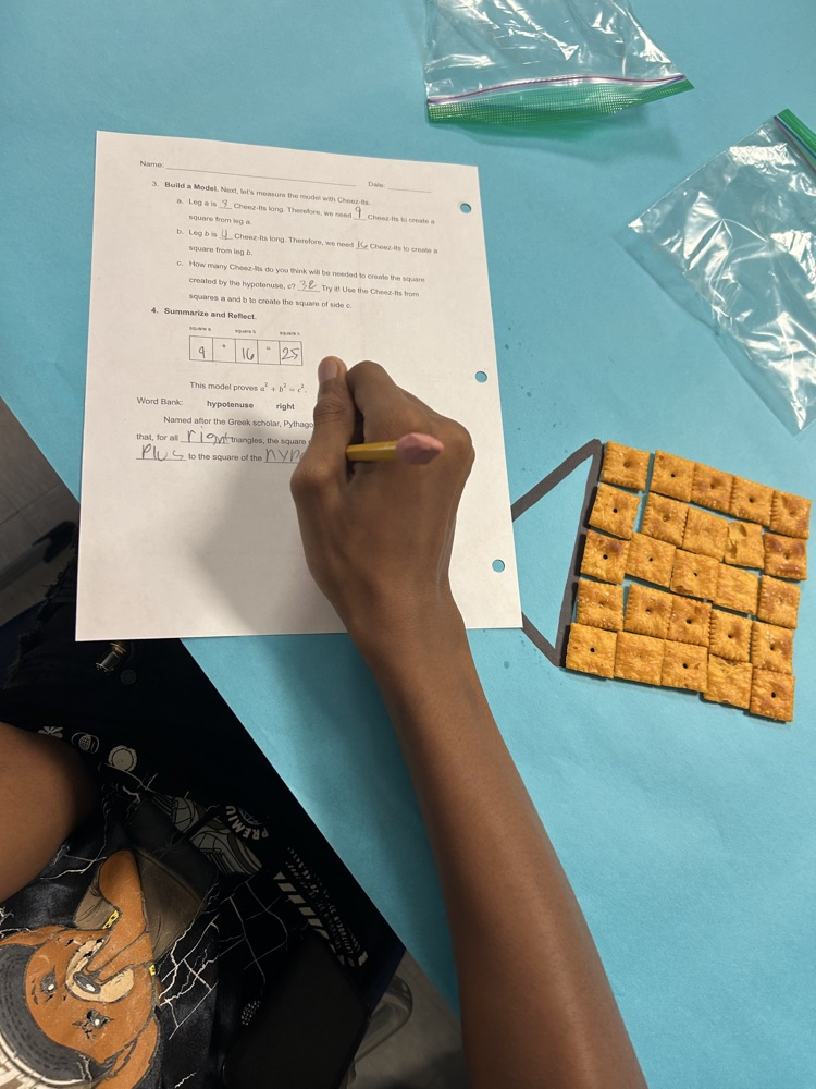 kids doing math with Cheez-It's