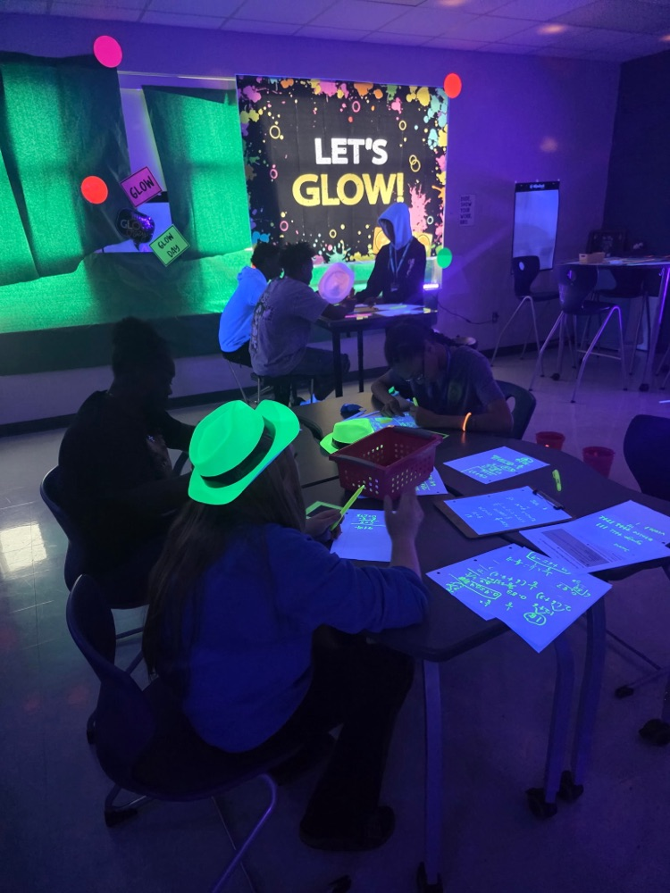 kids in math on glow day