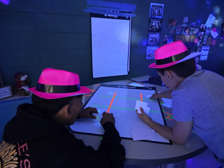 kids in math on glow day