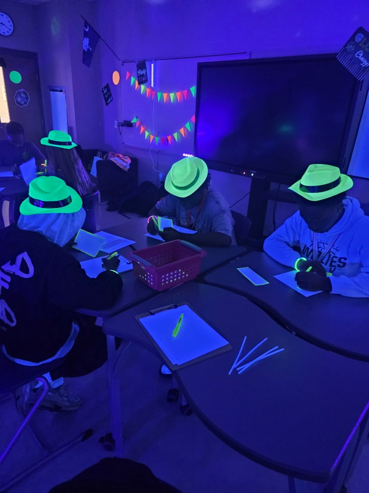 kids in math on glow day