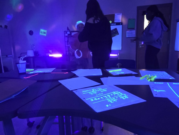 kids in math on glow day