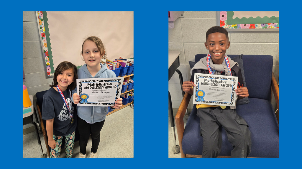  last round of multiplication medallion winning 3rd graders. 