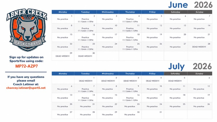 basketball calendar
