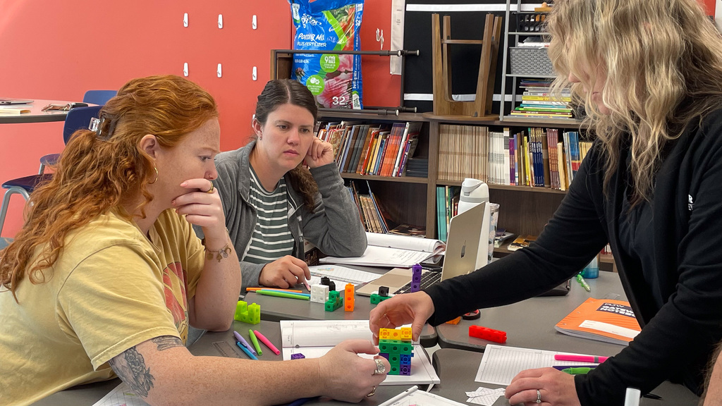 teachers working at a table