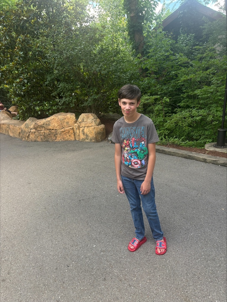 student at the zoo