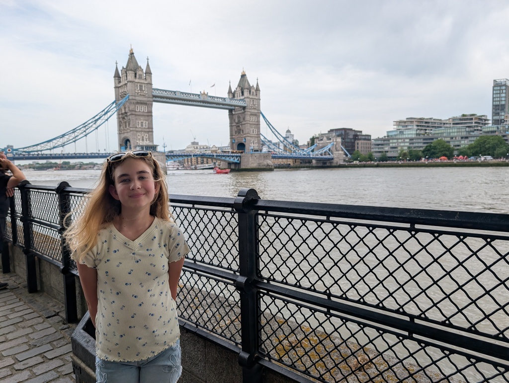 Student at the London Bridge